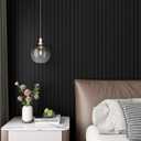 30in x 16.5ft Black Textured Vinyl Contact Paper for Cabinets Removable Peel and Stick Wallpaper Basket Weave Design Self-Adhesive Waterproof Embossed Film for Bedroom Kitchen Walls