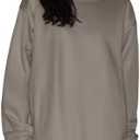 PUMIEY Women's Oversized Sweatshirts Fleece Crew Neck Hoodies with Pockets Long Sleeve Pullover Tops Three-No Collection, XL