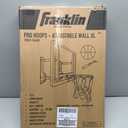 Franklin Sports Wall Mounted Basketball Hoop  Fully Adjustable  Shatter Resistant  Accessories Included Black/White