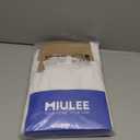 MIULEE White Linen Curtains 94 Inch Long 2 Panels for Bedroom Living Room, Soft Thick Linen Textured Back Tab Window Drapes Semi Sheer Light Filtering Rod Pocket Modern Farmhouse Decor