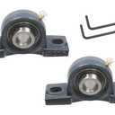 (Pack of 2) 7/8" Pillow Block Bearing with Housing UCP205-14 Solid Base P205