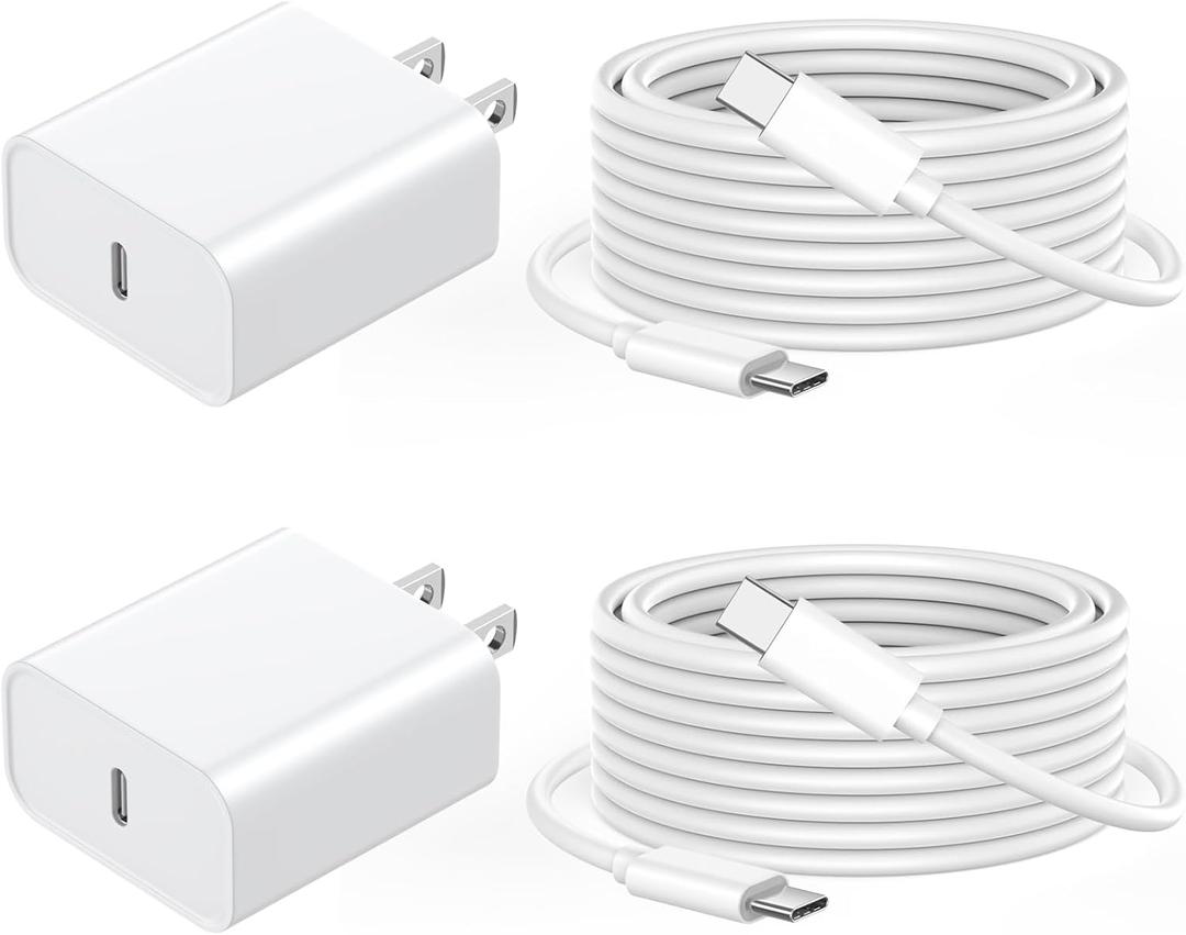 [Apple MFi Certified] iPhone 17 16 15 Pro Max Charger Fast Charging, 2 Pack 20W Type C iPhone 17 Charger Fast Charging with 6FT USB C Charging Cable for iPhone 17/17 Pro/17 Pro Max/Air/16 15 Pro Max