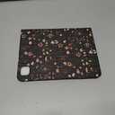 for iPad Pro 11 Inch Case M5 2025/M4 2024 - Smart Folio Cover (Auto Wake/Sleep) with Build-in Pencil Holder for Apple Tablet Soft PU Leather Cover for Women Girls,Retro Floral (Black Retro Flower)