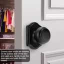 Goldenwarm Matte Black No-Function Dummy Door Knobs,Single-Side Door Knob Handles for Closet & French Doors, No-Turning Pull/Handle Function 2 Pieces