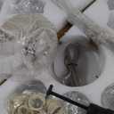 24 Inch Gold Crystal Wagon Wheel Chandelier, Modern Farmhouse Round 24-Lights Pendant Lighting Fixture, for High Ceilings Living Room, Bedroom, Foyer