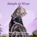 Rabbitgoo Cat Harness and Leash Set for Walking Escape Proof, Adjustable Soft Kittens Vest with Reflective Strip for Cats, Comfortable Outdoor Vest, Black & Light Purple, L