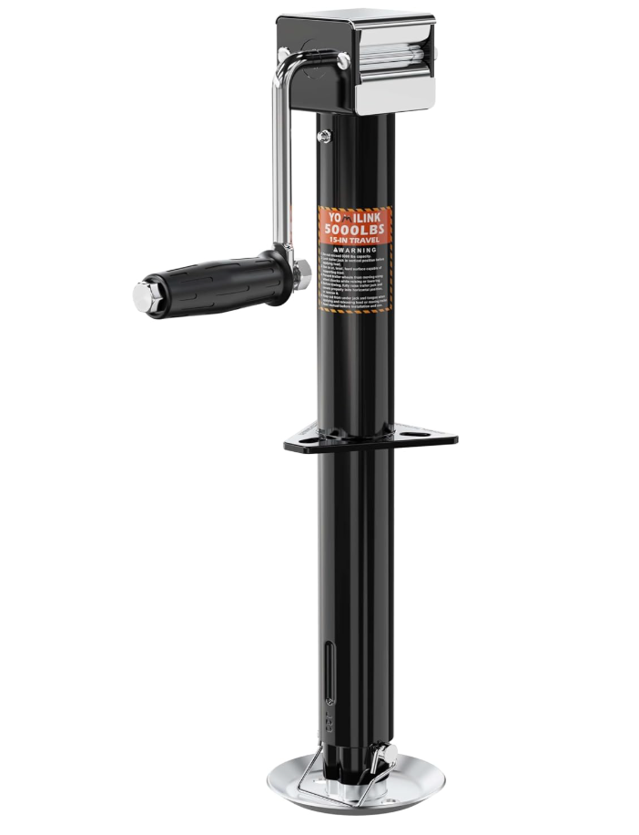 5000 lbs A-Frame Trailer Jack, 15" Lift, Adjustable Drop Leg