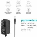 9V 2A AC Adapter with 6ft Cord and Advanced Safety Protections - Compatible with Routers, LED Strip Lights, Speakers & More | 100V-240V Input, | 5.5mm x 2.1mm & 2.5mm Barrel Jack