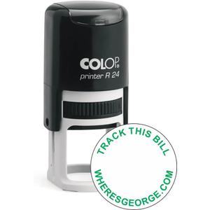 Where's George Round Rubber Stamp (Green)