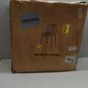 Dining Chairs Set of 2, Mid-Century Modern Upholstered PU Leather Chairs with Walnut Bentwood Back and Metal Legs for Kitchen Dining Living Room, Black Vertical Stripes (Black)