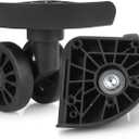 Replacement Suitcase Wheels Plastic for DIY Repair, 360 Swivel Wheel Replacement Luggage Travel Casters, Black Spinner Suitcase Caster for Luggage, V206