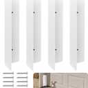 Bompro 4 Pcs Garage Door Seal Mouse Guard, Heavy Duty Stainless Steel Garage Door Mouse and Snake Guard, Permanent Solution (White)