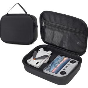 Portable Storage Bag for DJI Mini 3/3 Pro - Waterproof PU Leather Carrying Case for DJI Mini 3/3 Pro Drone and Accessories