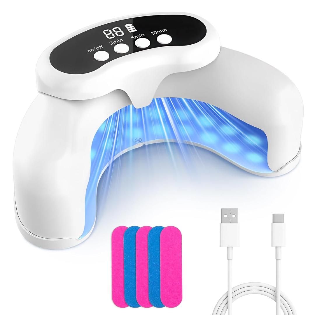Leeyond Nail Fungus Laser Treatment LED Light Device-Nail Fungus Light Device,Effective Rechargeable Nail Fungus Remover- White 1 Count (Pack of 1)