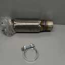 Exhaust Flex Pipe Universal Type 100% Stainless Steel For Heavy Duty and Cars (1 PC, 2.5X8X12 Clamps)