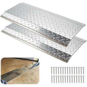 Hinged Trailer Door Slider Plate with Screws 2 Pack (58" x 12")