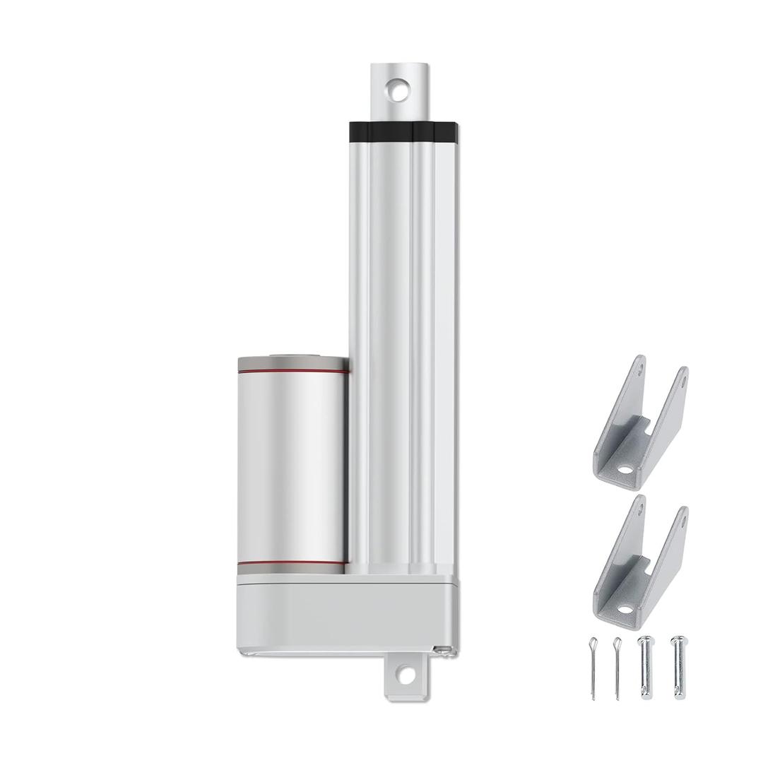 Stroke 250mm 9.84" 220 lbs High-Speed 0.47"/sec 12v Volt Electric Linear Motor Actuator with Mounting Brackets