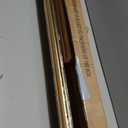 Warm Gold Corner Window Curtain Rods with Aluminum End Cap Finials and Brackets,1 Inch Diameter Bay Window Curtain Rods,2 Sided 36-72 Inch Adjustable Drapery Rod