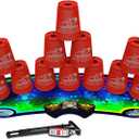 Speed Stacks | Sport Stacking Competitor, Red - 12 Cups, Holding Stem, With GX Timer And Mat | WSSA Approved