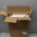 Double Layer Large Bamboo Bread Box for Kitchen Counter, Wooden Large Capacity Bread Storage Bin with Window Bread Holder (White)