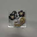 Straw Covers for Stanley Cup Accessories: Black Decorations for Stanley 30 oz & 40 oz Tumbler with Handle, Bling Letter Charms and Flower Silicone Straw Cap Topper, Trendy Stuff for Teen Girls & Women