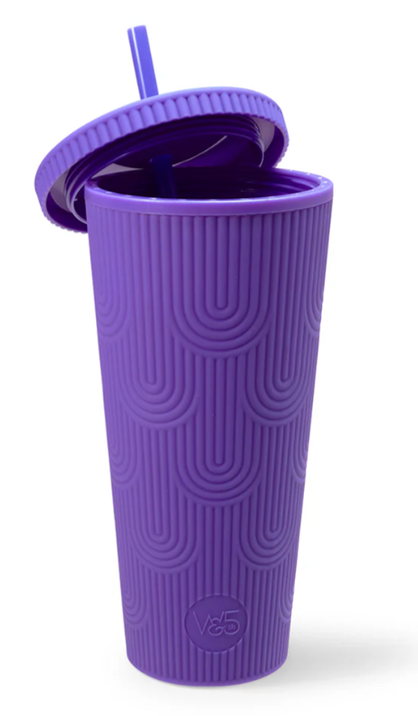 24 oz MERMAID SCALE MATTE TUMBLER- DEEP PURPLE