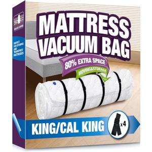 Vacuum Mattress Bag for Memory Foam and Latex with Black Band, Ideal for Convenient Moving, Storage and Transportation (King/California King)