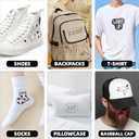 2 x Black Fabric Markers 6 Pack - Dual Tip Fabric Markers for Clothes, Permanent Textile Paint Pens for Personalizing T-Shirts, Bags, Hats, Canvas