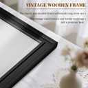 White Board for Wall, 24''x18'' Magnetic Dry Erase Board, Decorative Whiteboard with Black Wooden Frame, Hanging Writing Board for Home Office School Dorm