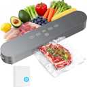 Vacuum Sealer, 75kPa Vacuum Sealer for Food, Digital Timer, Moist/Dry, Pulse, Seal Modes, with 20 Vacuum Bags, Perfect for Freezer Storage