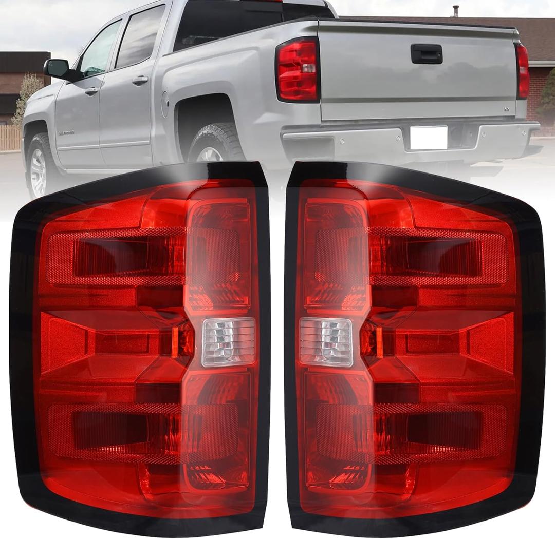 Boine Tail Light Compatible With 2014-2018 Chevy Silverado 1500 2500HD 3500HD Driver and Passenger Side Rear Light Brake Lamps Replaces GM2800261 GM2801261