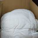 Oversized King Goose Feather Down Fiber Comforter, 100% Cotton Cover Ultra Soft Fluffy Duvet Insert, All Season Luxurious Hotel Bedding Comforter with 8 Loops, White 116"x98"