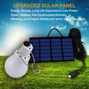 Chicken Coop Light with Timer, Dusk to Dawn Rechargeable Solar Light Bulbs for Indoor Home, Outdoor Camping Lamps for Tent, LED Solar Lights for Shed Night, Emergency Power Outage, Outside
