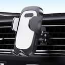 TruQusex Car Phone Holder Vent, [Super Strong Clamping Force] Universal Phone Holders for Your Car, Universal Automobile Cradle Fit for iPhone Android and All Smartphones, Dark Black. Set of 3