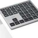 Nulea Wireless Number Pad Bluetooth 5.0 & 2.4G Portable Numeric Keyboard, USB-C Rechargeable, 34-Keys Bluetooth Keyboard for Data Entry, Compatible for Laptop, Mac, iMac, Tablet, PC Desktop
