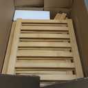 BMOSU 6-Tier Bamboo Shoe Rack Premium Stackable Shoe Shelf Storage Organizer for Hallway Closet Living Room Entryway Organizer (Natural Bamboo)