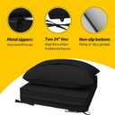 AAAAAcessories Outdoor Seat Cushions for Chairs, Fade-Resistant, Waterproof Patio Furniture Replacement Cushions, 21" x 21" x 3" + 21" x 17", Charcoal Black