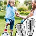 Shin Guards Soccer Kids Youth, CE Certified Airsfish Shin Guard Protection Gear for 2-18 Years Old Boys Girls Teenagers High Impact Resistant Breathable Comfortable 1 Pair 4 Sizes