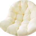 Hammock Swing Chair Cushion, Hanging Basket Seat Cushion Pillow, Soft Hanging Egg Chair Back Cushions Pads, for Indoor and Outdoor Garden Offices (31.5 x 43.3 inches, Milk White)