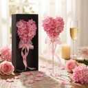 1 Set Heart Shaped Artificial Hydrangea Decor for Mom Women, Mother's Day Pink Floral Table Centerpiece, Elegant Home Vase Decoration, Thoughtful Gift for Mom Women (Red)