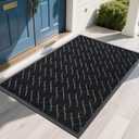 Yimobra Extra Large Door Mat 60x36, All-Season Waterproof Doormat Outdoor Entrance, Heavy Duty Non-Slip Outside Door Mat for Garage Patio Proch Entryway Indoor, Easy Clean, Black