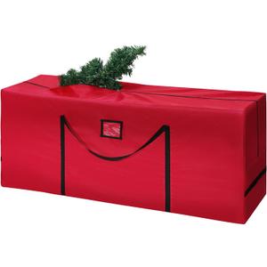 Tavaleu Christmas Tree Storage Bag - 7.5 FT Xmas Holiday Tree, Heavy Duty Oxford Dual Pockets, Zippered Bag, Carry Handles. Protects Against Dust (Solid)