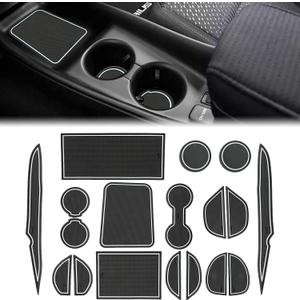 Auovo Cup Holder Insert Linerts for Toyota Prius Accessories 2016-2022 Custom Fit Anti dust Mats Door Pocket Liners Cup Holder Console Mats Pads (18pcs/Set, White)
