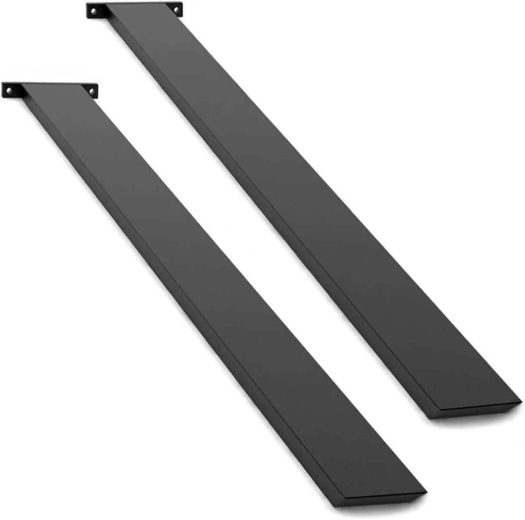 Hidden Island Countertop Support Bracket 2 Pack Black 38 Inch Heavy Duty Granite Countertop Bracket Iron Island Support Brackets for Granite Quartz Wood