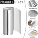Aluminum Flashing Roll 8'' x 65' Aluminum Roof Flashing 0.2mm Thicked Roof Panels Metal Garden Preventing Roofing for Sealing Windows Doors Repair Installation