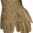 Suede Leather Full Fingered Work & General Purpose Gloves - Keystone Thumb - Uncoated, Size: L