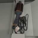 Hairitage Volumizing One Step Blow Dry Brush + Hair Dryer for Curling + Straightening - Ceramic Tourmaline Blowout Brush + Volumizer - Hair Styler for Smooth Shiny, Frizz-Free Styles - Matte Grey