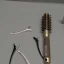 AIMIKE Round Hair Brush, 1 inch Barrel with Boar Bristles, Nano Thermal Ceramic & Ionic Tech, for Blow Drying, Styling, Curling and Shine + 4 Clips (Gold, Unisex, Fine Hair, Short Hair, Anti-Frizz)