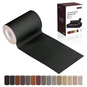Leather Repair Patch Tape, Black 3 x 61 Inches Self Adhesive Leather Repair Kit for Furniture, Car Seat,Vinyl Leather Repair Kit for Office Chairs, Couch, Sofa, Luggage Leather Repair Patch Tape, Black 3 x 61 Inches Self Adhesive Leather Repair Kit for Furniture, Car Seat,Vinyl Leather Repair Kit for Office Chairs, Couch, Sofa, Luggage