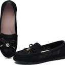 Loafers for Women Comfortable Knit Slip-On Shoes-Breathable Lightweight Driving Walking Mesh Flats for Work Office Comfort (Black)